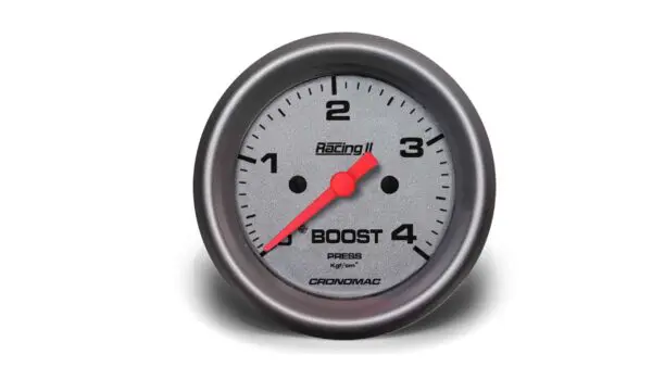 MANÔMETRO PRESSÃO TURBO 60MM MECÂNICO 4KG RACING II - CRONOMAC