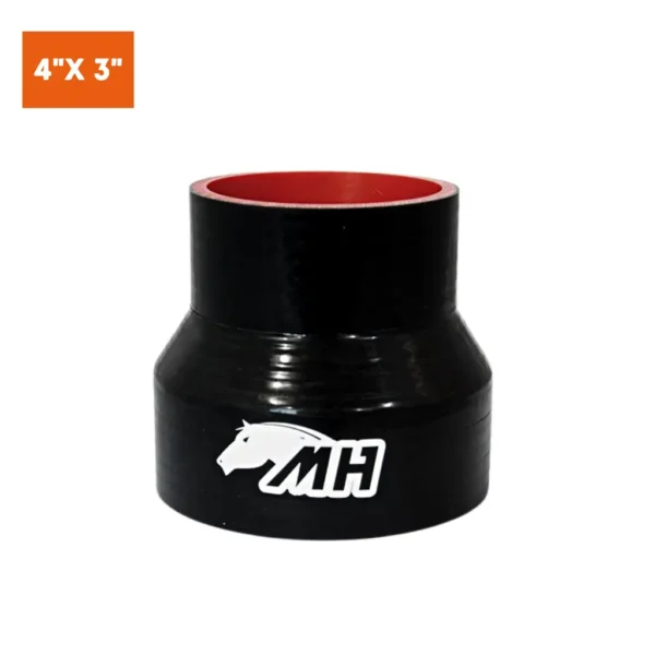 Mangote em Silicone Redutor Reto 4" para 3" polegadas (102mm para 76mm) x 100mm