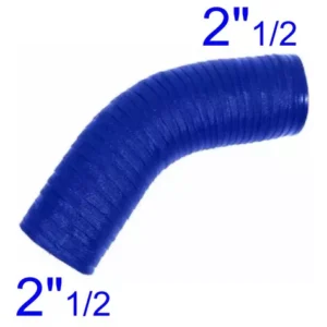 Mangote em Silicone Curva 45º graus 2-1/2" polegadas (63mm) x 125mm Azul - Lino Flex