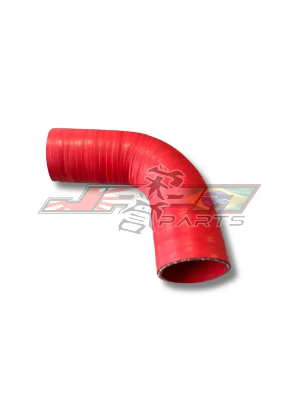 Mangote em Silicone Curva 90º graus 2-1/2" polegadas (63mm) x 125mm - Vermelho  Lino Flex