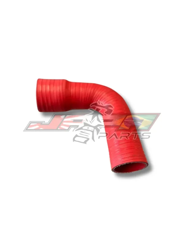 Mangote em Silicone Redutor Curva 90° graus 2-1/2" para 2" polegadas (63mm para 51mm) x 102mm - Vermelho Lino Flex