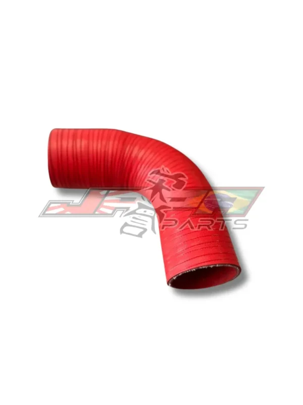 Mangote em Silicone Redutor Curva 90° graus 2-3/4" para 2-1/2" polegadas (70mm para 63mm) x 125mm - Vermelho Lino Flex