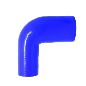 Mangote em Silicone Redutor Curva 90° graus 2-1/2" para 2" polegadas (63mm para 51mm) x 102mm Azul- Lino Flex curto
