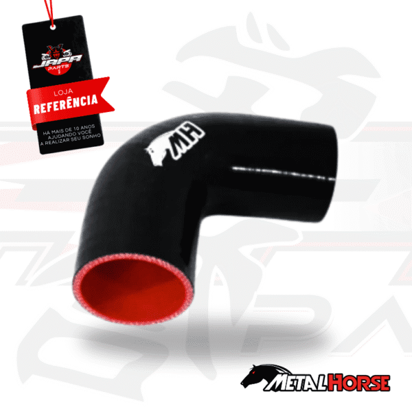 Mangote em Silicone Curva 90° – 2-1/4" (57mm) x 125mm | Metal Horse