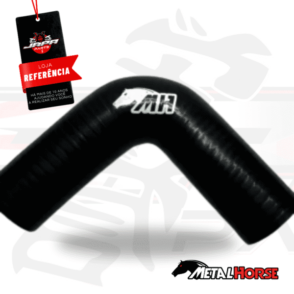 Mangote em Silicone Curva 90° – 2" (51mm) x 160mm | Metal Horse