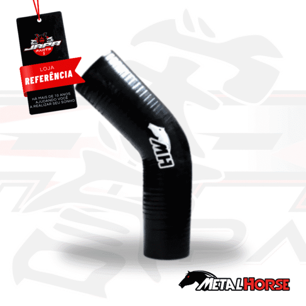 Mangote em Silicone Curva 45° – 2" (51mm) x 125mm | Metal Horse