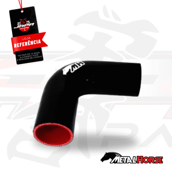 Mangote em Silicone Curva 90º graus 2-1/4" polegadas (57mm) x 150mm