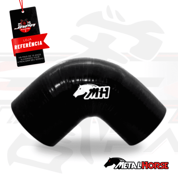 Mangote em Silicone Redutor Curva 90° graus 3-1/4" para 3" polegadas (83mm para 76mm) x 125mm