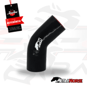 Mangote em Silicone Redutor Curva 45° graus 3-1/4" para 2-3/4" polegadas (83mm para 70mm) x 125mm
