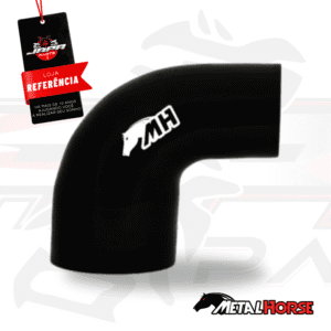 Mangote em Silicone Redutor Curva 90° graus 3-1/4" para 3" polegadas (83mm para 76mm) x 125mm