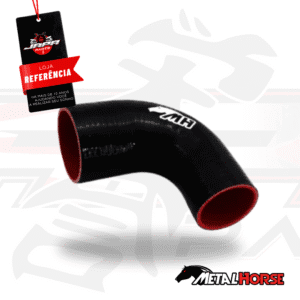 Mangote Em Silicone Redutor Curva 90 Graus 3" Para 2-1/2 Metal Horse