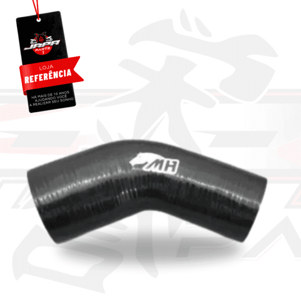 Mangote em Silicone Redutor Curva 45° graus 3-1/2" para 3" polegadas (89mm para 76mm) x 125mm