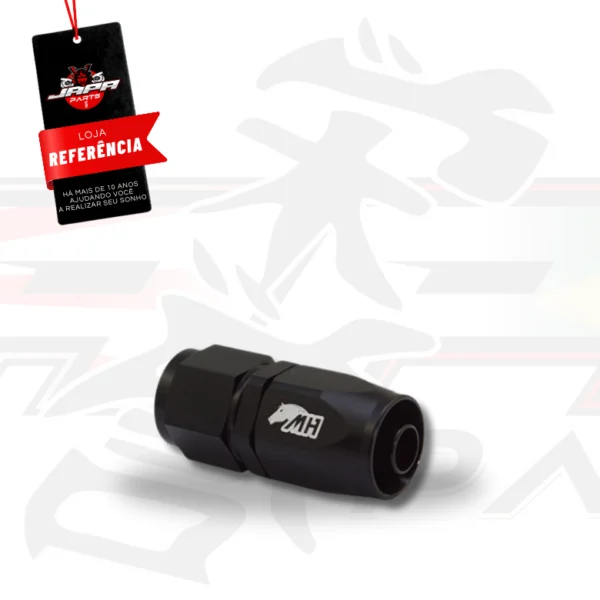 Conexão 8AN / AN8 Reta para Mangueira Aeroquip - Black Edition (Preta)