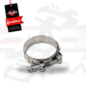 Abraçadeira 100% Inox tipo T / Tucho / T-Clamp para mangotes de 2-1/4" polegadas (D.I 62-70mm) Valor ( UNID )