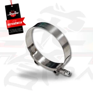 Abraçadeira 100% Inox tipo T / Tucho / T-Clamp para mangotes de 5" polegadas (D.I 135-142mm) Valor ( Unid )