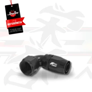 Conexão 12AN / AN12 Curva 90° graus para Mangueira Aeroquip - Black Edition (Preta)Metal Horse
