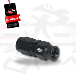 Conexão 3AN / AN3 Reta para Mangueira PTFE - Black Edition (Preta)