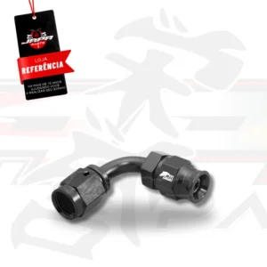 Conexão 3AN / AN3 Curva 90° graus para Mangueira PTFE - Black Edition (Preta)