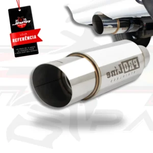 RC493 - ABAFADOR ESPORTIVO INOX - CORPO 4″ / INTERNO 2″ / PONTEIRA ACABAMENTO CHANFRADO 3″½ / ENCAIXE 2″