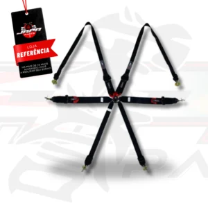 Cinto Racing 6 pontos de 3" e 2" Compativel com Sistema Hans Certificado FIA